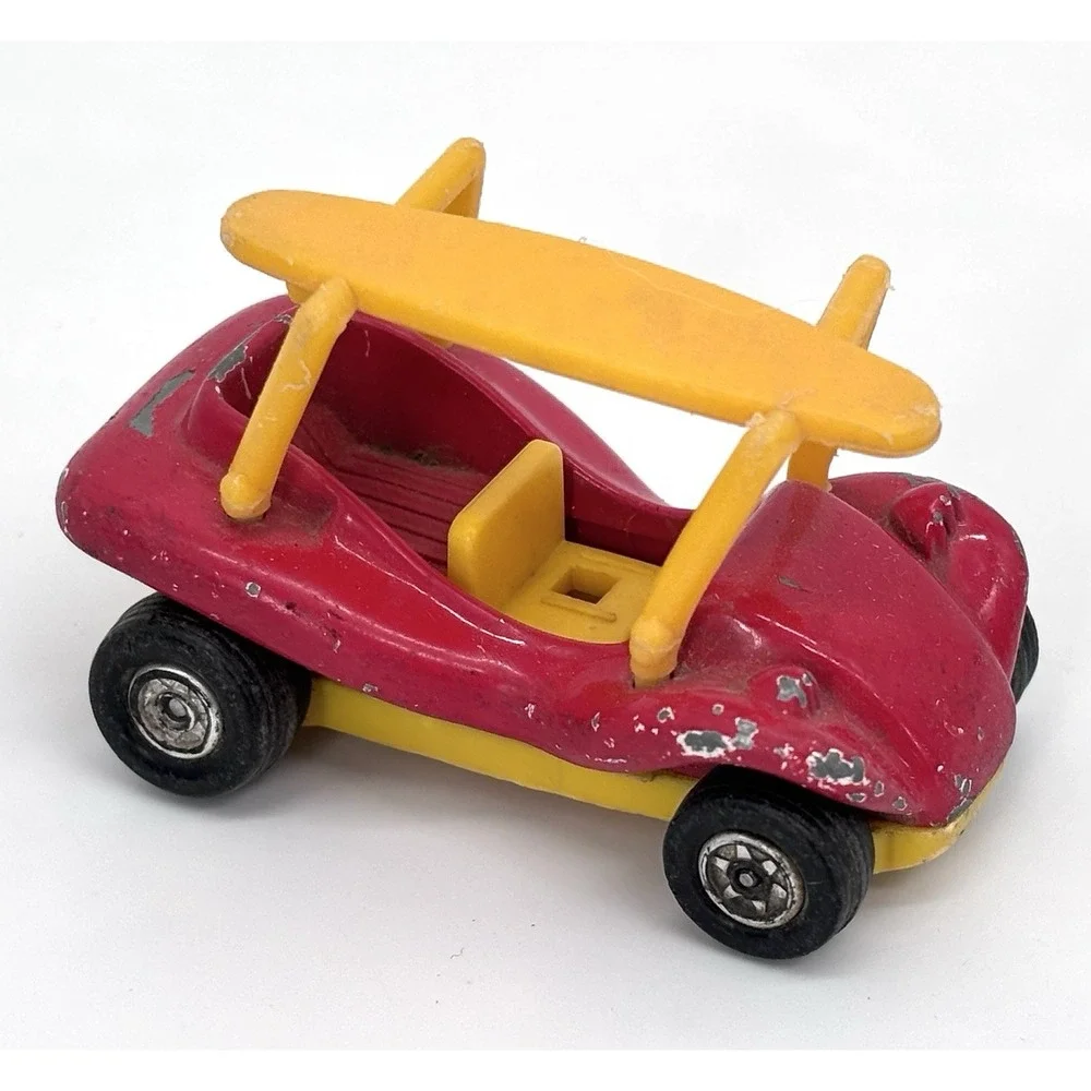 Vintage Aviva Peanuts Snoopy C14 Sky Buggy Red Yellow Hong Kong Diecast